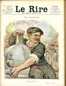 Illustratie van Charles Leandre (1862-1934) voor de omslag van Le Rire, 29/05/20 - Onze Dictators - Trein Spoorweg Spoorweg - Gaston Monmousseau (1883-1960) door Charles Leandre