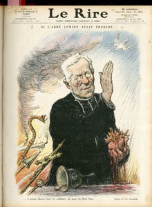 Illustratie van Charles Leandre (1862-1934) voor de omslag van Le Rire, 31/01/14 - Als Abbe Lemire had voorgezeten... - Religie Geloof - Abbe Jules Auguste Lemire (1853-1928)