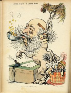 Illustratie van Charles Leandre in Le Rire, 09/04/04 - Antisemitisme, Zilver - Meyer Arthur