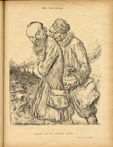 Illustratie van Charles Leandre in Le Rire, 29/05/20 - Loriot en zijn kompaan Lenin door Charles Leandre