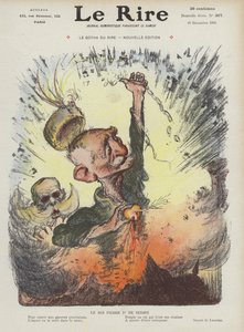Koning Peter I van Servië. Illustratie voor Le Rire