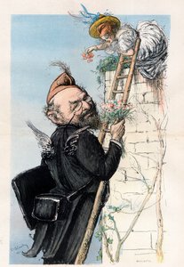 Leon Bourgeois (1851-1925), Franse advocaat en politicus - Karikatuur door Charles Leandre (1862-1934) in 