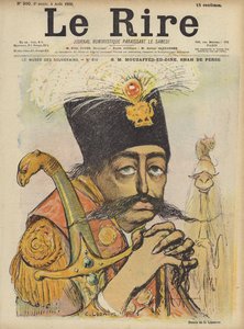 Mozaffer-ed-Din, Shah van Perzië, Illustratie voor Le Rire
