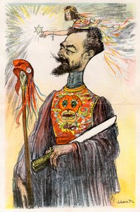 Paul Doumer (1857-1932) - Cartoon door Charles Leandre (1862-1934) in 