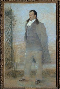 Portret van Georges Courteline (1858-1929) Frans romanschrijver en toneelschrijver in 1898 door Charles Leandre