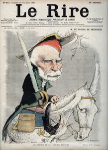 Portret van Charles de Freycinet (Louis Charles de Saulces de Freycinet) (1828-1923), Frans politicus en ingenieur - karikatuur door Charles Leandre in 