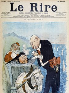 Victoria en Félix Faure in Nice - door Léandre, in "Le Rire" van 23/04/1898 door Charles Leandre
