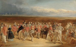 De voltooide schets voor The Golfers: A Grand Match gespeeld op de St. Andrews Links door Sir David Baird, Bt. en Sir Ralph Anstruther, Bt. van Balcaskie, tegen Major Playfair en John Campbell, Esq., van Glensaddell, in 1850