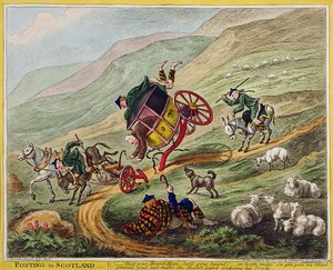 Posten in Schotland, gepubliceerd door Hannah Humphrey, 1805