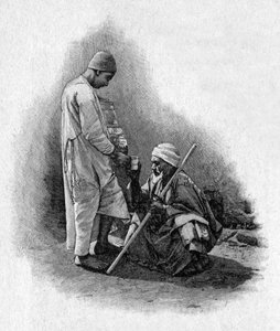 Waterverkoper in Algiers door Charles Louis (after) Bazin