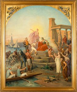 Allegorie van de sporten door Charles Louis Fredy de Coubertin