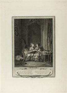Confidences, uit Monument du Costume Physique et Moral de la fin du Dix-huitième siècle