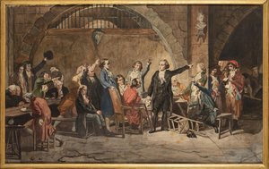 Het laatste afscheid van de Girondijnen, 31 oktober 1793, in de gevangenis van de Conciergerie