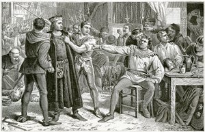 Lord Saye en Sele voor Jack Cade gebracht, 1896