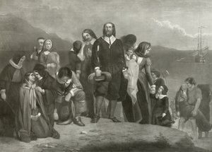 De landing van de Pilgrim Fathers in Amerika, 1620