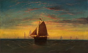 Haven van Boston, ca. 1860-1869 door Charles Manger