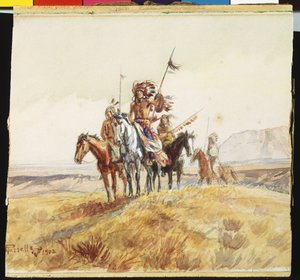 Indiaanse Oorlogspartij, 1902 door Charles Marion Russell