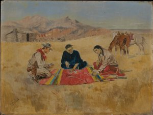 Het pokerspel door Charles Marion Russell