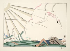 Bain de Mer uit Sports & Divertissements, uitgegeven 1914 door Charles Martin