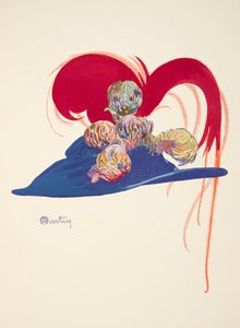 Ontwerp voor een hoed, uit La Mode en mil neuf cent douze. bij Marcelle Demay, uitgegeven 1912