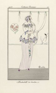 Ochtendjurk, uit Costumes Parisiens, uitgegeven 1913 door Charles Martin