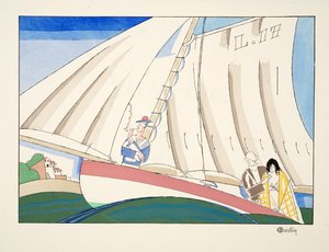 Yachting uit Sports & Divertissements, uitgegeven 1914 door Charles Martin