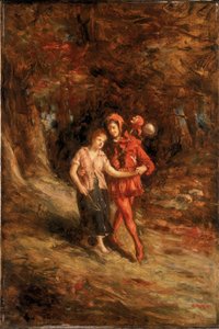 Touchstone en Audrey, 1890 door Charles Martin Hardie