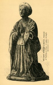 De Maagd Annunciate, marmeren standbeeld, 1519, 1881 door Charles Martin Hodges