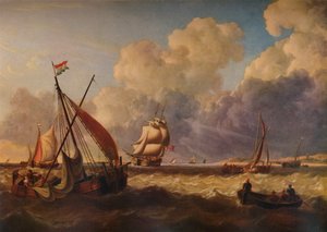 Vissersboten voor de Nederlandse kust, 1823