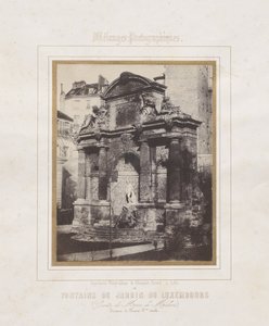 Fontein van de Jardin du Luxembourg (grot van Marie de Médicis) door Charles Marville