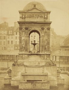 De façade van de Fontein der Onschuldigen, Parijs door Charles Marville