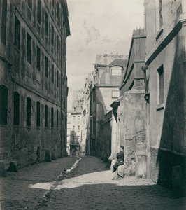 Rue Chartière impasse Chartière de la rue de Reims door Charles Marville