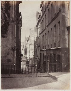 Rue Jean-de-Beauvais. Gezicht vanaf de Rue des Écoles naar de Boulevard Saint-Germain, in aanbouw door Charles Marville