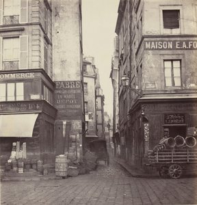 Rue Mondétour, de la rue Rambuteau, 1860s-70s door Charles Marville