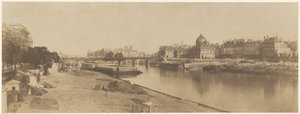 De Seine vanaf de Pont du Carrousel richting Notre Dame door Charles Marville