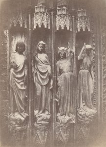 De Deugden Verpletteren de Ondeugden, Straatsburgse Kathedraal, 1853 door Charles Marville