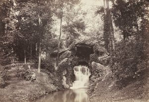 Uitzicht op de Kleine Grot naar de Hertenvijver, Bois de Boulogne
