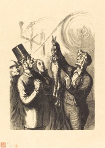 Wereldtentoonstelling: De hoedenmaker van vilt door Charles Maurand after Honoré Daumier