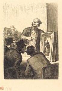 Het Hotel van de Veilingmeesters: De Expert door Charles Maurand after Honoré Daumier