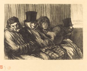 Trein van plezier door Charles Maurand after Honoré Daumier