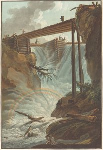 Chute de la Tritt in de vallei van Muhlethal, 1776