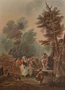 La Foire De Village, dorpskermis door Charles Melchior Descourtis
