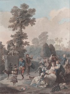 Le Tambourin, 1788-94 door Charles Melchior Descourtis