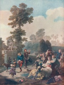 Le Tambourine, ca. 1780 door Charles Melchior Descourtis