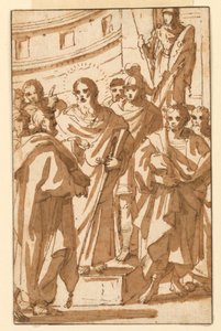 Sint Paulus predikt op de Areopagus in Athene door Charles Mellin