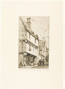 Een Oud Huis in Bourges door Charles Meryon