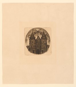Oude poort van het Paleis van Justitie door Charles Meryon