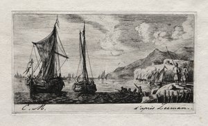Calais - Vlissingen boten door Charles Meryon