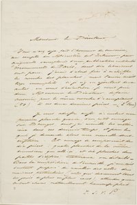 Charles Meryon gesigneerde brief door Charles Meryon