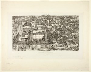 Collège Henry IV (of Lycée Napoléon), Parijs door Charles Meryon